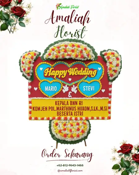 Papan Bunga Pernikahan Cintaasih